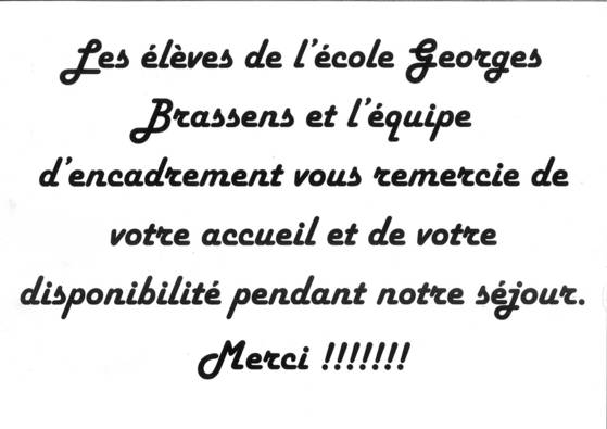 Petit retour de l'école Georges Brassens de Cleguer